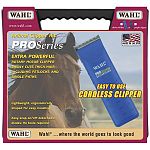 Pro series is the perfect trimmer for 2-3 horses.  Pro Series in storage case Extra powerful, rotary motor clipper, easily cuts thick hair including fetlocks and bridle paths with the convenience of cord or cordless operation for full non-stop