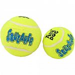 The Squeaker Tennis Balls for Dogs by Air Kong are made of high quality tennis ball material that won't hurt teeth or gums. Available in medium or large and includes a squeaker inside that makes noise when ball is squeezed. Perfect for outdoor fun!