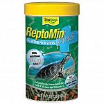 Scientifically formulated diet with calcium and vitamin c floating food sticks. For aquatic turtles, newts and frogs. With nutritious shrimp bites.
