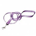 Lavender nylon lead with swivel snap. 5/8 x 6 ft used for walking small/medium size dog.