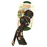 The Camo Wubba by Kong is made of durable reinforced nylon fabric which covers two rubber balls. The Camo Wubba Kong Toy has a tennis ball on top and a squeaker ball beneath. 3 sizes.