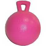 The Jolly Ball with Handle for Horses is a fun and exciting ball that is non-toxic and may be tossed or bitten into. This amazing ball won t deflate when punctured by your horse s teeth. Helps entertain your horse and keep him happy! Size is 10 inches.