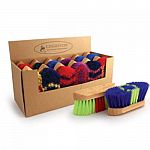 Soft synthetic fiber english body brushes. Features polished wood blocks and comfortable padded straps. Colorful, fun plaid patters.