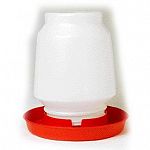 Screw-on poultry waterer jar. Does not include base. Use with # 750 base. Jars are molded from durable transparent polyethylene so the water level is always visible.