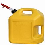 Made of durable HDPE with barrier materials to virtually eliminate hydrocarbon emissions. Holds 5 gallon of your Diesel and oil mixes and exceeds California Air Resource Board (CARB) and EPA requirements for portable fuel containers.