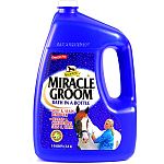 Miracle Groom is a patented 5-in-1 formula that cleans, conditions, deodorizes, detangles, and shines in just one miraculous application. Miracle Groom maintains a bright shine without greasy residue - saddles won t slip.