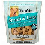 These Breath and Tartar Medium Dog Biscuits by Nutri-Vet are convenient to use and help to keep your dog's teeth clean and breath smelling fresh. As your dog chews on the biscuit, their teeth are cleaned and breath is freshened.