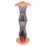 The NO NO Sunflower Tube Bird Feeder by Sweet Corn is made of Terracotta and Black colored metal that is sturdy and feeds approximately 10 - 15 birds at one time. Mesh allows air to circulate between the seeds and helps to prevent disease.