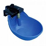 Poly cattle and horse water bowl with Super Flow valve and Nylon frost plug protection. Non-syphoning. 3/4 inch water line entry either top or bottom. Includes 1.5 - 1.75 inch U-clamp. Shipped with 14 litres/min valve #92