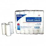 Dukal rolled gauze is an excellent replacement to the traditional j&j kling bandage. Short fibers make this product easy to tear as much or as little as necessary for use. 12 pack. 100% cotton bandage.