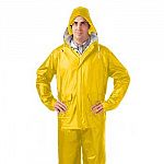 The Tuff Enuff Plus Two Piece Suit is made of .25mm double Ply PVC that is 10 mil thick and helps to keep you protected from rain, wind and snow. The jacket has a zipper closure that has an outside storm flap. Great for single or multiple uses.