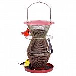 The simple wire mesh design helps to protect birds from avian diseases. No assembly - easy to hang and fill. Large capacity. No cleaning needed.