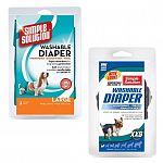 SIMPLE SOLUTION Diaper Garments are the perfect answer for pets experiencing excitable urination, pets with incontinence, female pets in season and puppies not yet quite housebroken.