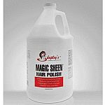 Magic sheen is a unique blend of silicone and water that produces exceptional shine and a lustrous, healthy coat, mane and tail. Formulated to coat the hair, it helps detangle mane and tail and repels dirt & stains. Reduces grooming time.