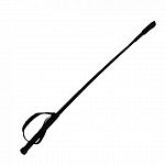 A small whip with a handle on one end that loops around the rider s wrist, and a stringy stinger on the other end.
