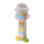 Plush Monkey Stick Dog Toy - 20 in.  Pastel Monkey Sticks entertain your dog with 4 squeakers and a grunter enclosed in a long lasting, double stitched body.