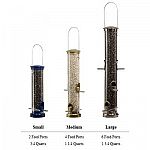 Quick-Clean Seed Tube Feeder is perfect for feeding wild birds in your yard. Made to be durable, this feeder has sturdy die-cast metal caps, ports, and bases. Feeder has a clear UV stabilized polycarbonate tube with a built-in seed deflector.