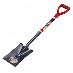 This garden spade specializes in digging and removing earth. It is suited for garden trench work and transplanting shrubs as well as edging garden beds. 6.875 inch x 12 inch head with 30 inch poly d-grip handle.