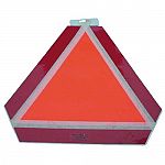 Give slow moving vehicles visibility with this highly reflective triangles. Meets governing standards. Peel off protective paper and it will adhere to most smooth surfaces.