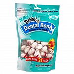 Dingo Dental Mini dog bones have the same great taste as the original Dingo rawhide that dogs love but with the added benefit of chlorophyll and parsley seed for extra clean teeth and fresh breath. Great for dogs oral hygiene.