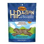 Zuke's Hip Action treats are perfect for dogs with joint pain or limited mobility. Each bite-size piece contains 300mg of glucosamine and 50mg of chondroitin plus essential co-factor vitamins, minerals and amino acids.