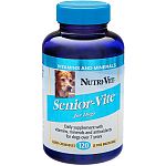 Senior Vitality Vitamin Supplement is formulated to provide senior dogs over seven years of age with a healthy balance of essential vitamins, minerals, and antioxidants. Great for the health and mental well-being of your pet.