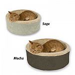 Very soft and supportive, this super comfortable cat bed is ideal for any cat. Made of plush material and cover is removable for washing. The dual thermostat helps to keep your cat warm and cozy. Choose 16 inch or 20 inch.