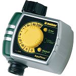 The Electronic AquaTimer by Melnor is the easiest to use electronic timer available and has lighted prompts. Allow you to water daily without complicated programming. Works with low pressure drip and soaker hoses. Has an on/off for use like a faucet.