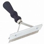 Scotch type curling comb. Plated steel teeth with squeegee back. 6