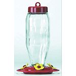 The Homestead Glass Hummingbird Feeder is designed to be functional yet attractive. The clear, tempered glass allows you to easily see the amount of nectar. Easy to fill and clean, feeder has a large opening for filling.