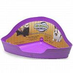 This litter pan by Super Pet is perfect for your small animal's cage. The high back is designed to help keep the litter inside the pan and the shape fits nicely inside of a corner. Great for potty training and helps to keep your pet's cage cleaner.