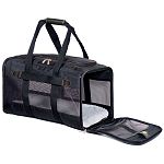 Luggage quality, deluxe Sherpa pet carrier for pets are airline approved for underseat use. Stylish, lightweight design conforms with commercial airline carry-on specifications.