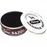 Fiebing's Black Saddle Soap Leather Cleaner is great for cleaning all of your smooth black leather goods. Cleans and conditions so it helps to prevent your leather from becoming brittle. Keeps leather supple and strong. Size is 12 oz.