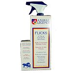  Flies, Mosquitoes, gnats, fleas, and ticks are all successfully repelled by Flicks Horse Spray. Chosen by The Horse Journal, March, 2001 as their “top pick” for an all-natural fly spray. 