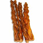 Natural steer muscles lightly smoked, braided and roasted in their own natural juices. Highly palatable this treat becomes chewy when wet, helps keep teeth clean and provides hours of enjoyment.