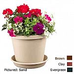 The essential plastic pot and saucer for any flower or house plant. Multiple Sizes and Colors.  Durable, lasting finish and weather resistant. Saucer collects water drainage. Pots and saucers are sold separately in cases.