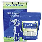 Sav-A-Lamb 23% Milk Replacer is formulated for warm or cold ad lib bottle feeding for your lamb. It may be given warm, cold, by bottle, pail or an automated feeder. Made of a high quality, low lactose formula for lambs that has no added copper.