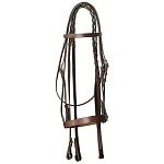 Beautifully crafted from supple, pre-conditioned leather. This bridle is a smooth flat hunt bridle, has stamped steel hardware, has hook studs to attach the reins to the bridle and the nose band and browband are 3/4 inches. Color: Havanna