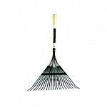 Provides everything a dedicated handyman expects from a serious, long lasting tool at an unbeatable price. Steel leaf rake with 22 inch head. Wood handle.