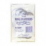 Plated Ring Fasteners / 10 per bag. Open edge for easy application.  Diameter: 1-1/4