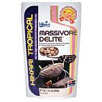 Hikari Massivore Delite is a complete, nutritionally balanced formulation, developed for BIG carnivorous fish whose main diet of live food tends to cause nutritional deficiencies. Using Massivore Delite instead of live foods reduces the chance of infectio