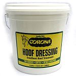 Corona Hoof Dressing is a liquified formula dressing with the emollient action of real lanolin. Has ability to preserve vital moisture balance strengthen the entire foot and promote smooth regrowth of hoof wall. Helps to heal cuts scrapes rope burns