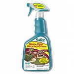 Insecticidal soap dries out the moss and algae. Use on decks, fences, roofs, and lawns to eliminate moss, algae, lichens, and grime. 32 oz  Safer® Brand Moss and Algae Killer and Surface Cleaner is Organic Materials Review Institute listed and naturally
