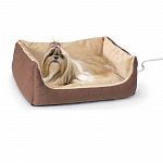 Keep your cat or dog warm and cozy with this comfortable, indoor heated bed. Easy to care for and has a heater that is removable for washing. Bed runs on a low wattage, which makes it energy efficient. Ideal for small dogs or multiple cats.