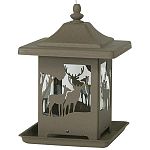 Beautifully designed wilderness bird feeder is high quality powder coated bird feeder that is rust resistant. Engraved artistic design in viewing windows. Holds up to 5.5 lbs. of bird seed. Just add seed and start feeding the birds!