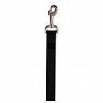 1 by 6 single nylon lead with swivel snap. Color: black.