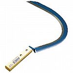 Traditional curved blade for smaller areas of high weeds and long grass. 14 inch curved tempered steel blade, with off-set shank and a hardwood handle.