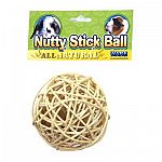 The Nutty Stick Ball Toy for Small Animals is an all natural toy that will provide hours of enjoyment and fun for your small animal pet. Contains two nuts inside for noisy fun and made of an all natural willow branch. No dyes, no artifical ingredients.