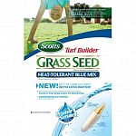 Super absorbent seed coating absorbs and realeases water even if you miss a day. Seed germinates 2 times faster and uses less water. Helps seedlings develop 25% thicker and deeper root systems. No grass seed is more weed free. Scotts turf builder heat tol