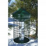 Avian One Metal Caged Sunflower and Mixed Seed Bird Feeder is a sturdy metal cage feeder that is designed to keep the squirrels away from your bird seed. Manufacturer has a lifetime warranty to protect against squirrel damage.